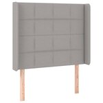 vidaXL Sommier à lattes de lit matelas LED Gris clair 90x190cm Tissu