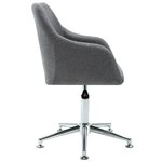 vidaXL Chaises pivotantes à manger lot de 2 gris clair tissu