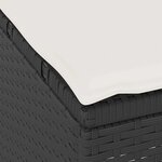 vidaXL Ensemble de salle à manger pour jardin 3 Pièces Noir Poly rotin