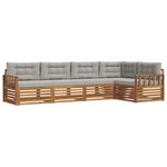vidaXL Ensemble de canapés d'extérieur 5 pc Gris Naturel et Clair