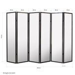 Paravent bois 6 pans clair
