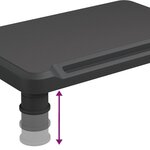 vidaXL Support de moniteur Noir 38x24x10 5 cm