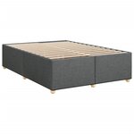 vidaXL Sommier à lattes de lit avec matelas Gris foncé 140x200cm Tissu