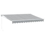 vidaXL Auvent rétractable anthracite et blanc 3 5x2 5m tissu/aluminium