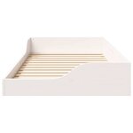 vidaXL Cadre de lit surélevé Blanc 75 x 190 cm Bois massif en pin