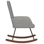 vidaXL Chaise à bascule Gris clair Velours