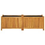vidaXL Jardinière avec doublure 153x38 5x50 cm bois massif d'acacia