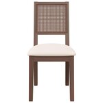vidaXL Chaises à manger coussins 2 Pièces marron bois massif caoutchouc