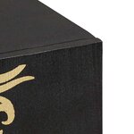 vidaXL Buffet avec étagère Noir 90 x 33 x 75 cm Bois de mangue massif