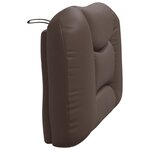 vidaXL Coussin de tête de lit marron 80 cm similicuir