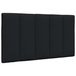 vidaXL Coussin de tête de lit Hanko noir 90 cm tissu