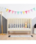 Lit évolutif bébé à barreaux gris 60 x 120 cm