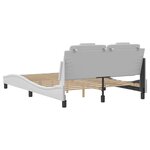 vidaXL Cadre de lit Viana sans matelas blanc 140x200 cm similicuir