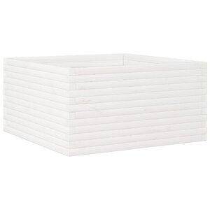 vidaXL Jardinière blanc 90x90x46 cm bois de pin massif