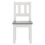 vidaXL Ensemble de table et chaises enfants 3 Pièces Blanc et gris MDF
