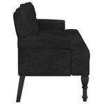 vidaXL Banc avec dossier noir 119 5x64 5x75 cm velours