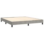 vidaXL Cadre de lit gris clair 180x200 cm velours