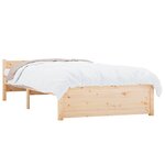 vidaXL Cadre de lit bois massif 75x190 cm petit simple