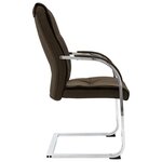 vidaXL Chaise de bureau cantilever Marron Tissu