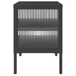 vidaXL Meuble TV noir 105x35x50 cm verre et acier