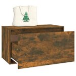 Banc banquette d'entrée 80 x 40 x 45 cm chêne fumé bois d'ingénierie 02_0010772