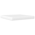 vidaXL Cadre de lit avec bandes LED Blanc 200 x 200 cm Simili cuir