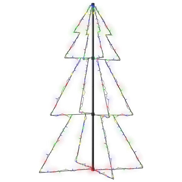 vidaXL Arbre de Noël cône 200 LED d'intérieur/d'extérieur 98x150 cm