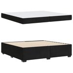 vidaXL Cadre de lit avec matelas Noir 200 x 200 cm tissu