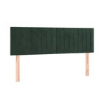 vidaXL Têtes de lit 2 Pièces Vert foncé 72x5x78/88 cm Velours