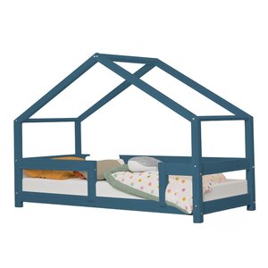 Lit cabane enfant LUCKY 120 x 190 bleu marine