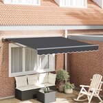 Auvent rétractable manuel vidaXL Anthracite 300x250 cm