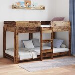 vidaXL Lit Superposé pour Enfants Bois ancien 90 x 200 cm