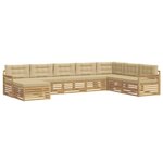vidaXL Ensemble de canapés d'extérieur 8 pc Blanc et Beige