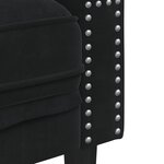 vidaXL Canapé Chesterfield avec traversins 2 places noir velours