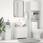 vidaXL Armoire de salle de bain Blanc 60x33x61 cm Bois d'ingénierie