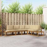 vidaXL Ensemble de canapés d'extérieur 6 Pièce Naturel et Beige