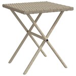 vidaXL Chaises longues lot de 2 avec table gris clair résine tressée