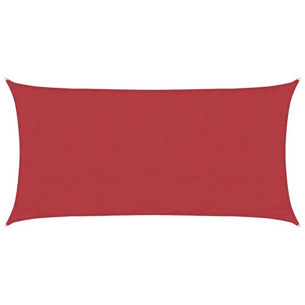 vidaXL Voile d'ombrage 160 g/m² Rouge 3x6 m PEHD