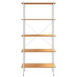 vidaXL Étagère à 5 niveaux blanc et chêne 80x40x163 cm