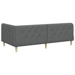 vidaXL Cadre de lit d'angle Gris foncé 90 x 190 cm tissu