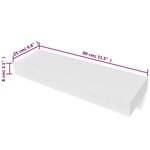 vidaXL Étagères murales avec tiroirs 2 Pièces Blanc 80 cm