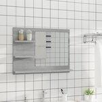 vidaXL Miroir de bain Sonoma gris 60x10 5x45 cm Bois d'ingénierie