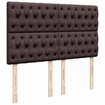 VidaXL Cadre de lit ottoman avec matelas marron foncé 140x190 cm tissu