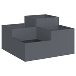 Jardinière vidaXL 80x80x48 cm Acier anthracite