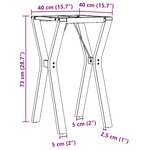 vidaXL Pieds de table à manger cadre en Y 40x40x73 cm acier