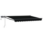 vidaXL Store rétractable manuel avec LEDs Noir et anthracite 3 x 2 5 m