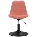 vidaXL Chaises à manger pivotantes lot de 4 Rose Velours