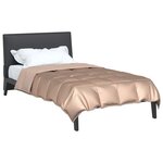 vidaXL Duvet d'été simple Doré 200 x 135 cm Satin et Microfibre