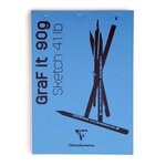 Bloc collé GraFit A4 90g 80 feuilles blanc CLAIREFONTAINE