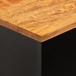 vidaXL Meuble TV marron et noir 100x33 5x46 cm bois massif de manguier